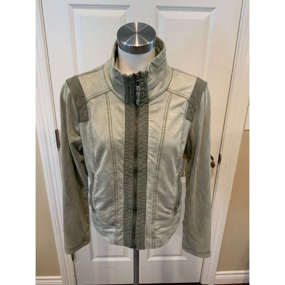 Marrakech Light Green Soft Zip-Up Jacket, Size Large